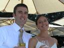Craig and Jess -- very happy newlyweds.